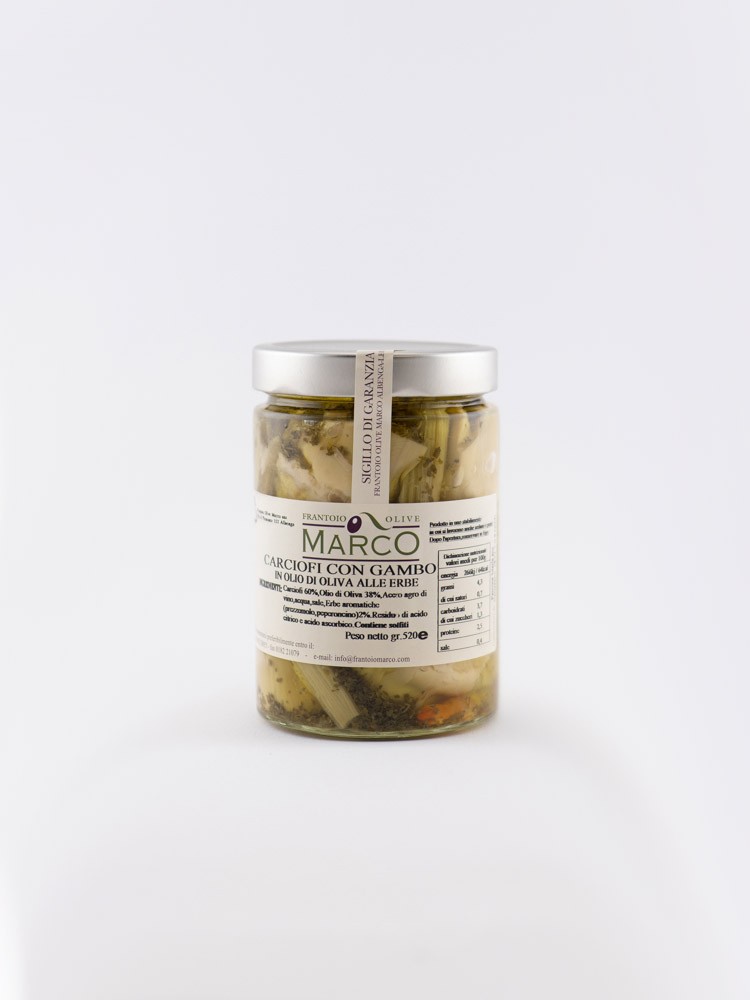 Carciofi con gambo sott'olio 520g