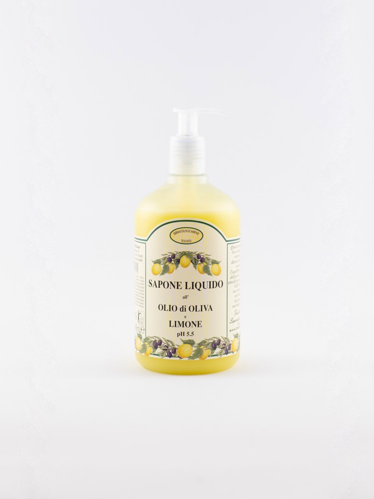 Sapone liquido olio di oliva e limone 500 ml